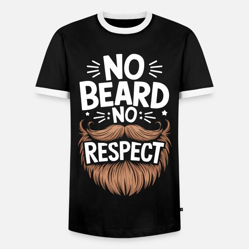 Bart Schnurrbart Bärtige Männer - Männer Kontrast-T-Shirt - Schwarz/Weiß
