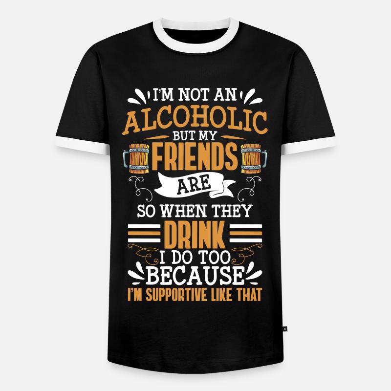 Beer Drinker Weekend - Men's Ringer Shirt - black/white