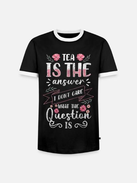 Teetrinker Auszeit Warm Teezeit - Männer Kontrast-T-Shirt - Schwarz/Weiß