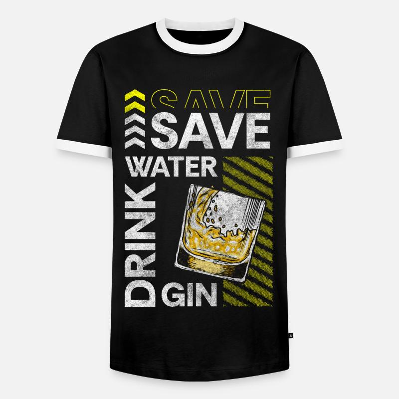 Drinks crash - Men's Ringer Shirt - black/white