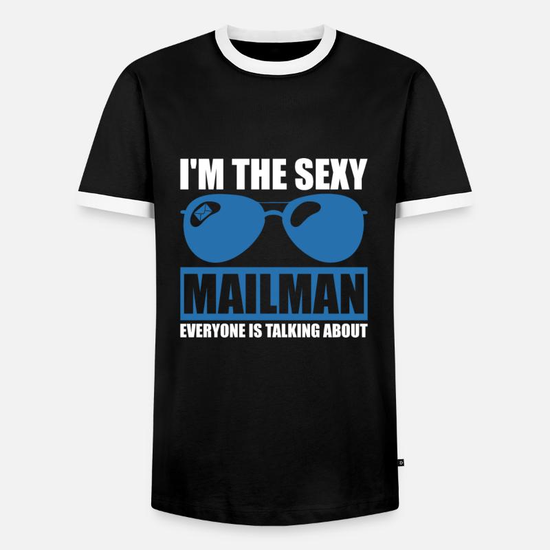 Postbote Postbotin Post Briefträger - Männer Kontrast-T-Shirt - Schwarz/Weiß
