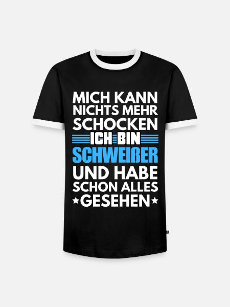 Nicht schockbarer Schweißer - Männer Kontrast-T-Shirt - Schwarz/Weiß
