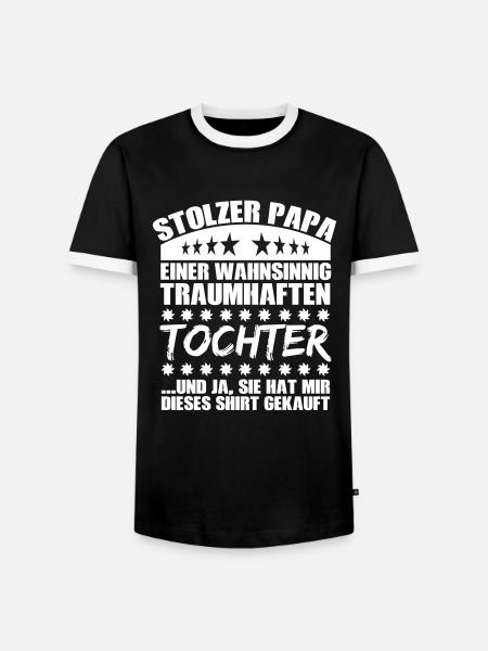 Traumhafte Tochter - Männer Kontrast-T-Shirt - Schwarz/Weiß