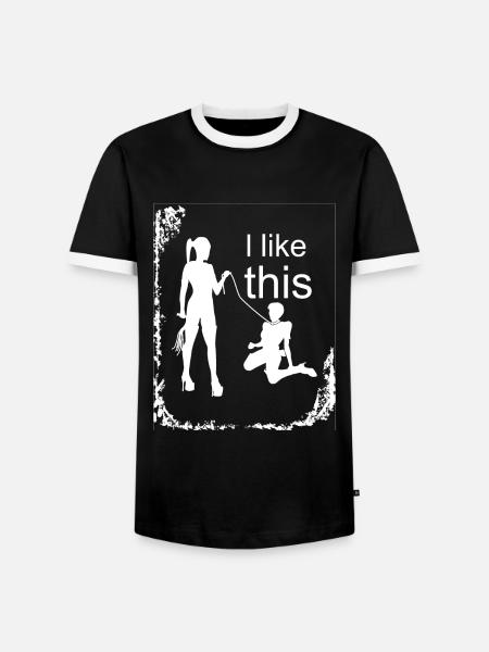 Dominatrix Slave - Men's Ringer Shirt - black/white