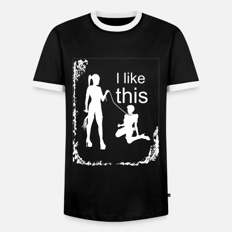 Dominatrix Slave - Men's Ringer Shirt - black/white