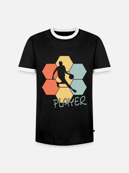 Basketball Player - Männer Kontrast-T-Shirt - Schwarz/Weiß