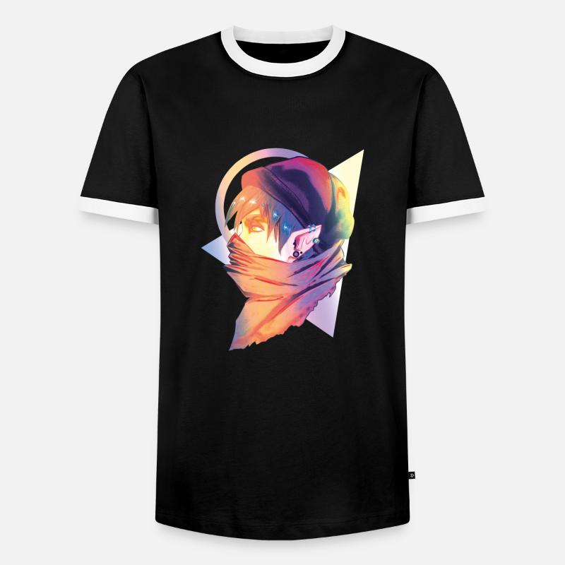 Elf modern - Men's Ringer Shirt - black/white