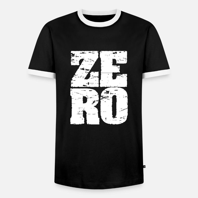 zero - Men's Ringer Shirt - black/white
