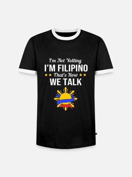 Philippinisch Philippinen - Männer Kontrast-T-Shirt - Schwarz/Weiß