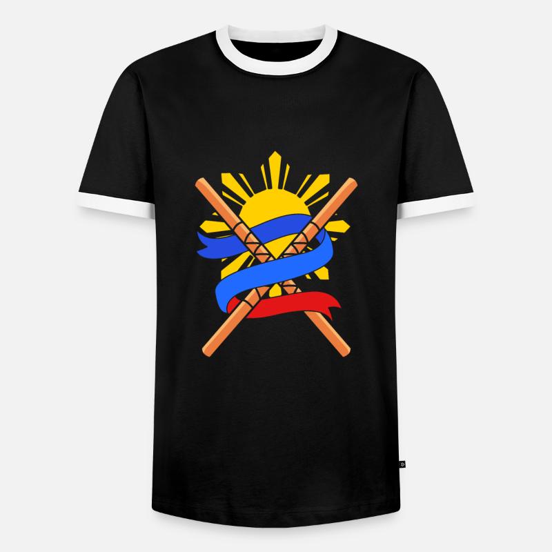 Philippinisch Philippinen - Männer Kontrast-T-Shirt - Schwarz/Weiß