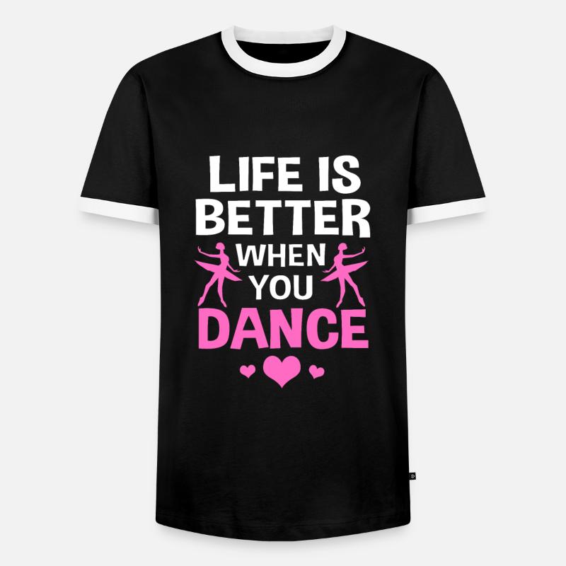 Ballet Ballet Dancer - Men's Ringer Shirt - black/white
