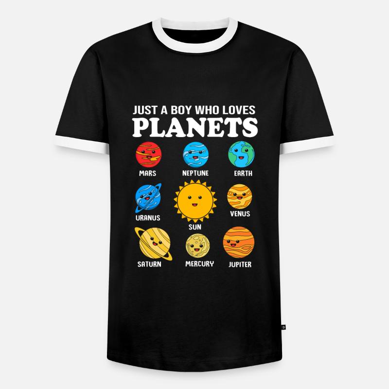 Solar System Universe - Men's Ringer Shirt - black/white