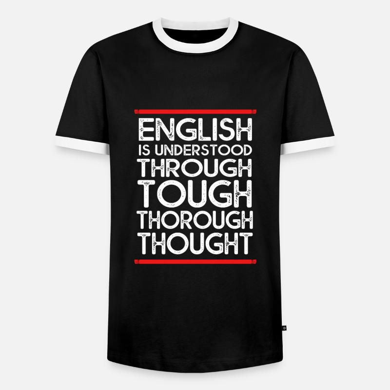 Englischlehrerin Englisch Lehrer - Männer Kontrast-T-Shirt - Schwarz/Weiß