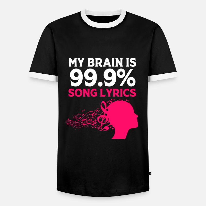 Karaoke - Männer Kontrast-T-Shirt - Schwarz/Weiß