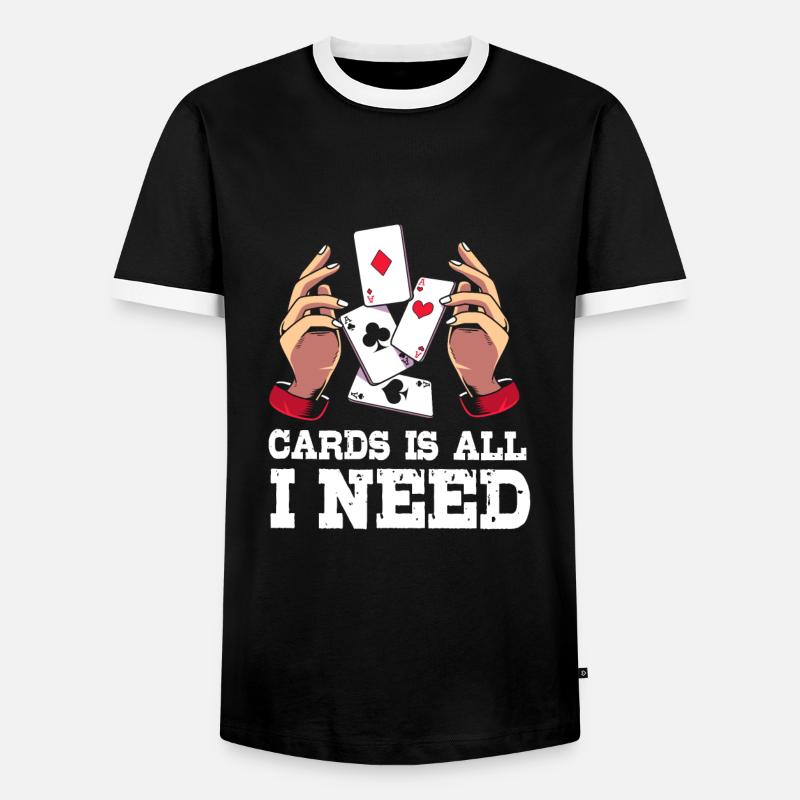 wizard magic magician - Men's Ringer Shirt - black/white