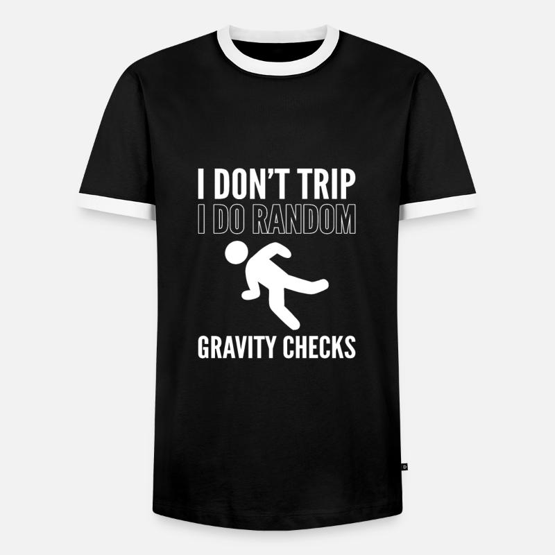 Broken leg - Men's Ringer Shirt - black/white