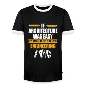 Architekt - Männer Kontrast-T-Shirt - Schwarz/Weiß - Vorne - AI Model Female 172 light (172cm) & AI Model Male 178 light (178cm)