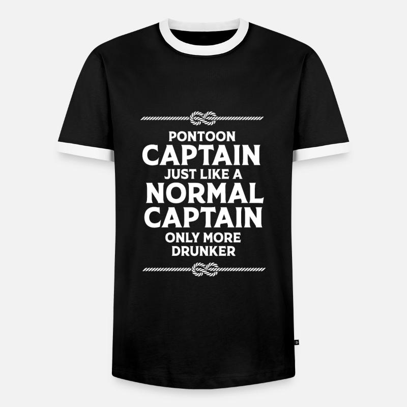 Pontonboot Boot Boote - Männer Kontrast-T-Shirt - Schwarz/Weiß