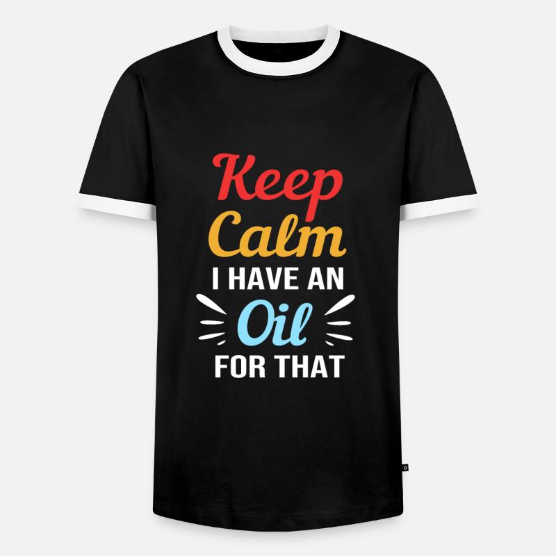 Ätherisches Öl - Männer Kontrast-T-Shirt - Schwarz/Weiß