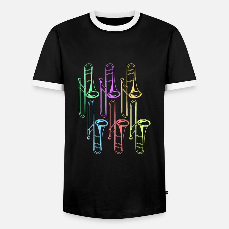 Trombone - Men's Ringer Shirt - black/white