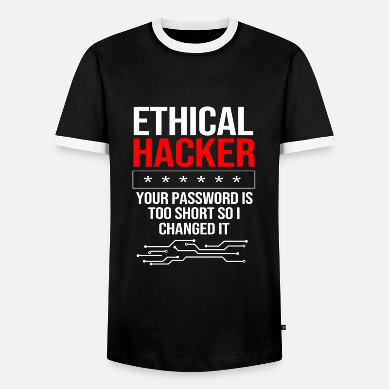 Cybersecurity Cyber Programmierer Hacker - Männer Kontrast-T-Shirt - Schwarz/Weiß