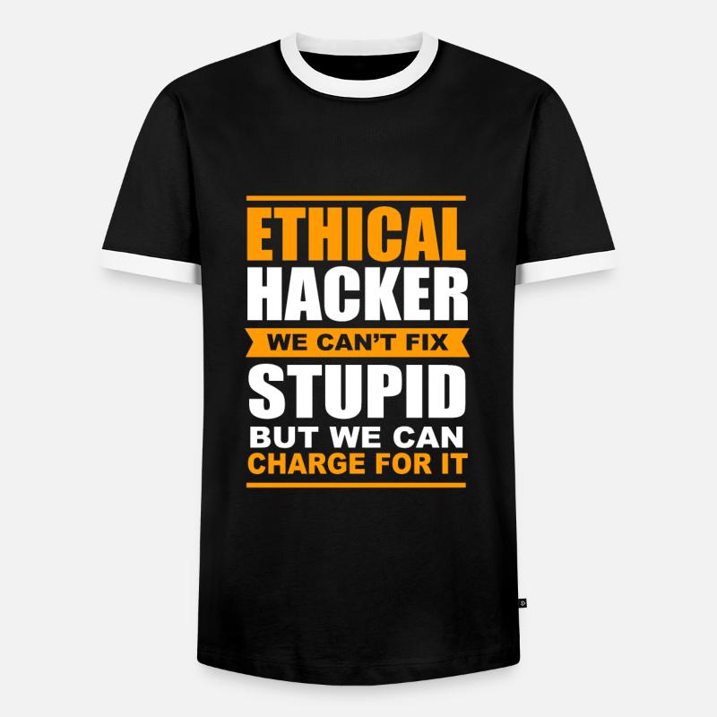 Cybersecurity Cyber Programmierer Hacker - Männer Kontrast-T-Shirt - Schwarz/Weiß