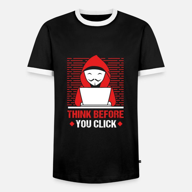 Cybersecurity Cyber Programmierer Hacker - Männer Kontrast-T-Shirt - Schwarz/Weiß