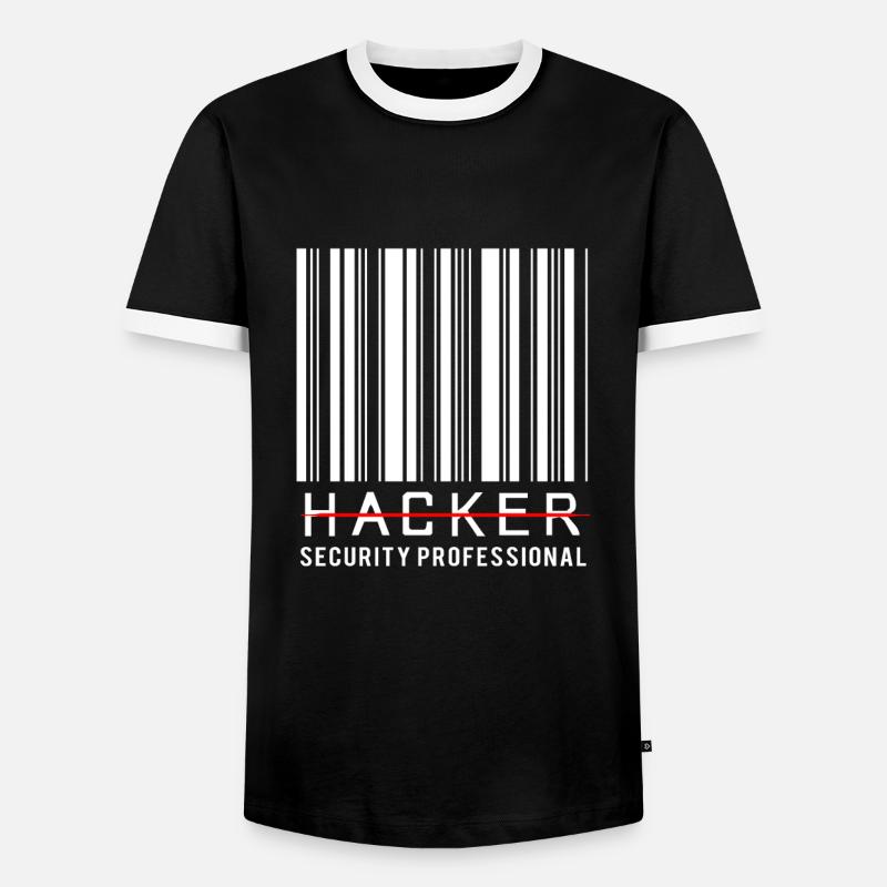 Cybersecurity Cyber Programmierer Hacker - Männer Kontrast-T-Shirt - Schwarz/Weiß