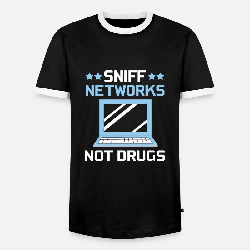 Cybersecurity Cyber Programmer Hacker - Men's Ringer Shirt - black/white