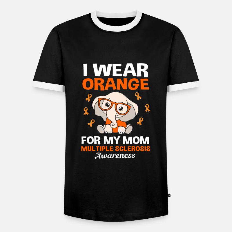 Multiple Sklerose MS - Männer Kontrast-T-Shirt - Schwarz/Weiß