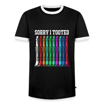 Clarinette - T-shirt contrasté Homme - noir/blanc - Devant - AI Model Female 172 light (172cm) & AI Model Male 178 light (178cm)
