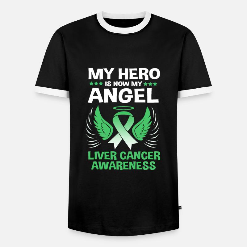 Lebererkrankung - Männer Kontrast-T-Shirt - Schwarz/Weiß
