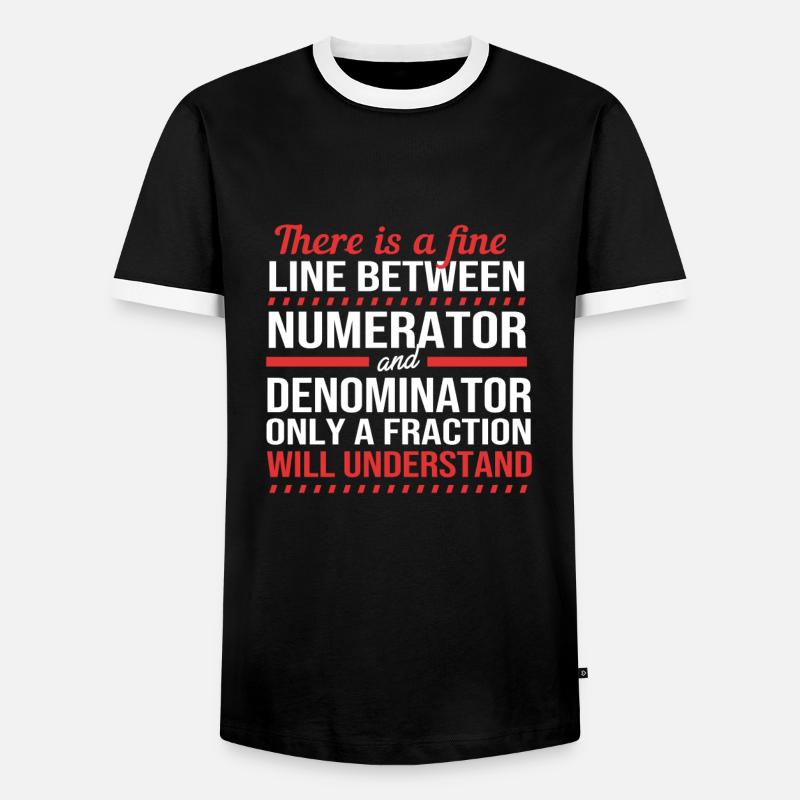 Mathematics - Men's Ringer Shirt - black/white