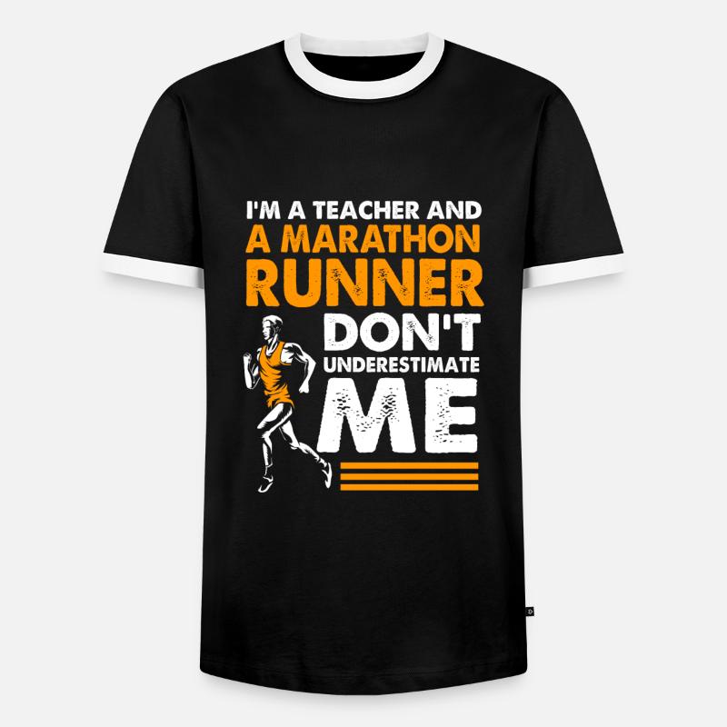 Marathon Marathon Runner - Men's Ringer Shirt - black/white
