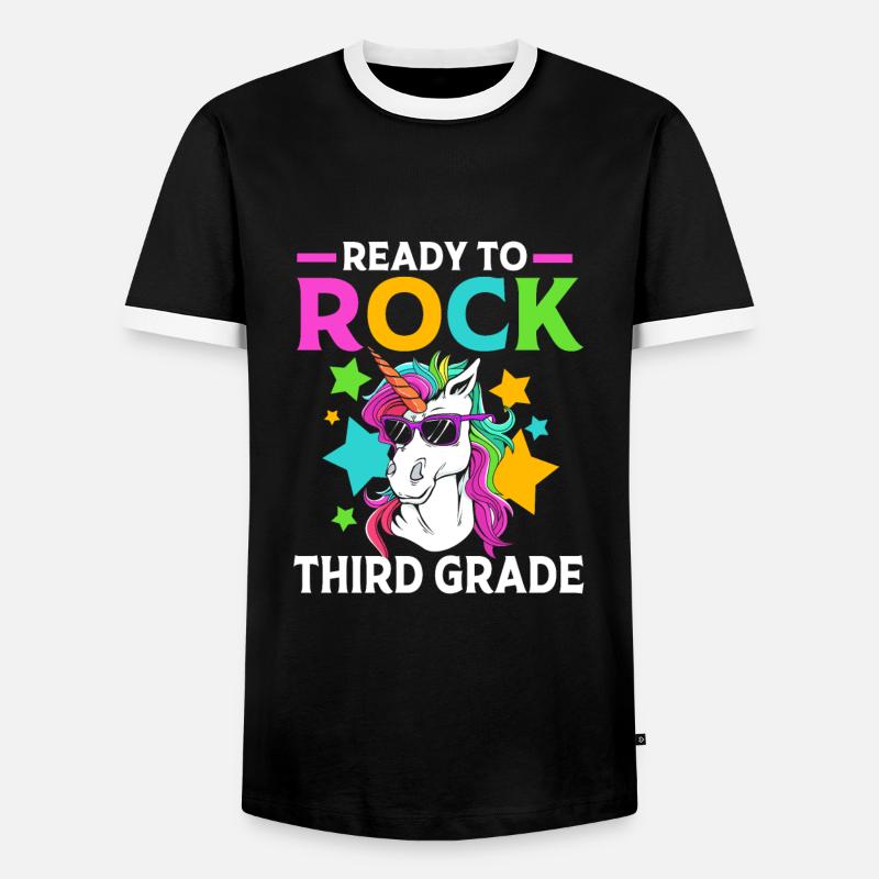 3rd Grade - Men's Ringer Shirt - black/white