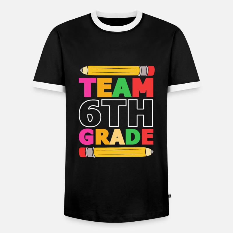 6th Grade - Men's Ringer Shirt - black/white