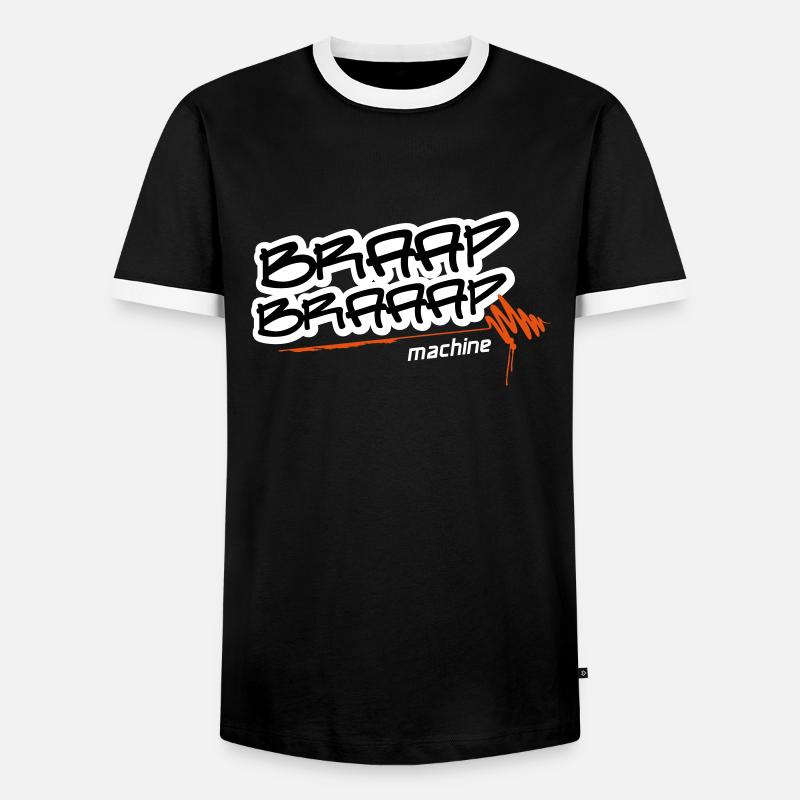 Braap braaap machine - Männer Kontrast-T-Shirt - Schwarz/Weiß