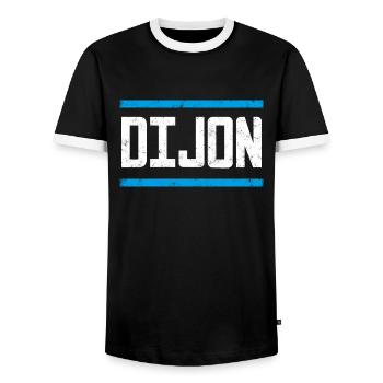 Dijon - Men's Ringer Shirt - black/white - Front - AI Model Female 172 light (172cm) & AI Model Male 178 light (178cm)