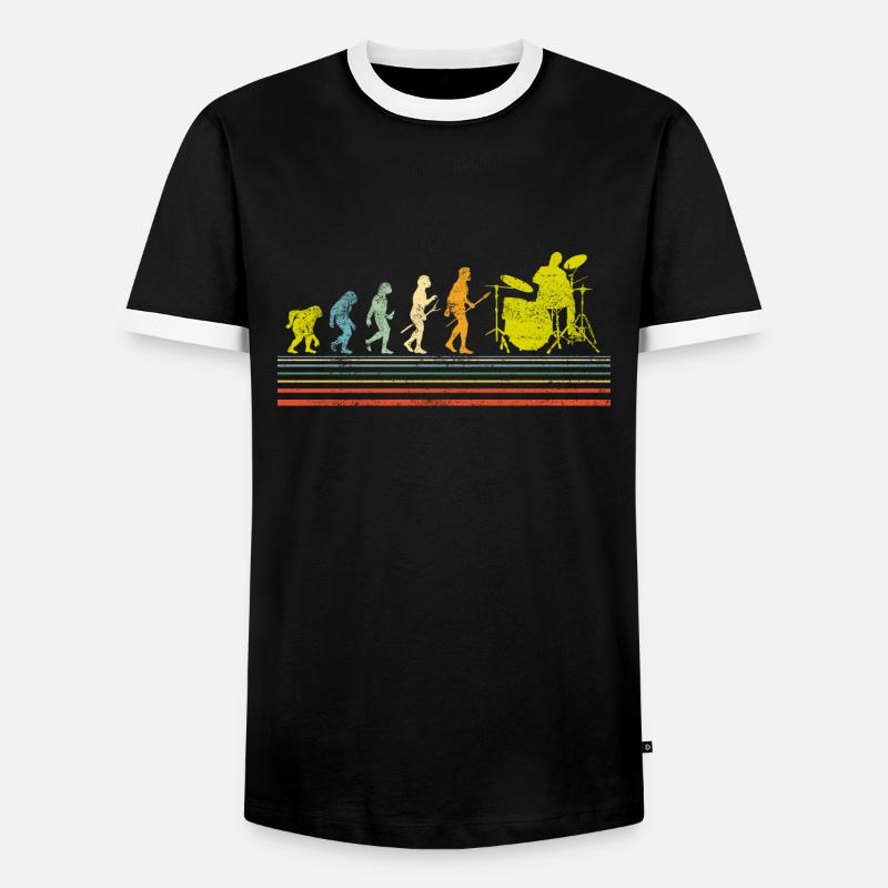 Percussionniste Evolution Percussion - T-shirt contrasté Homme - noir/blanc
