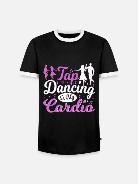 La danse à claquettes est ma danseuse de claquettes cardio drôle - T-shirt contrasté Homme - noir/blanc