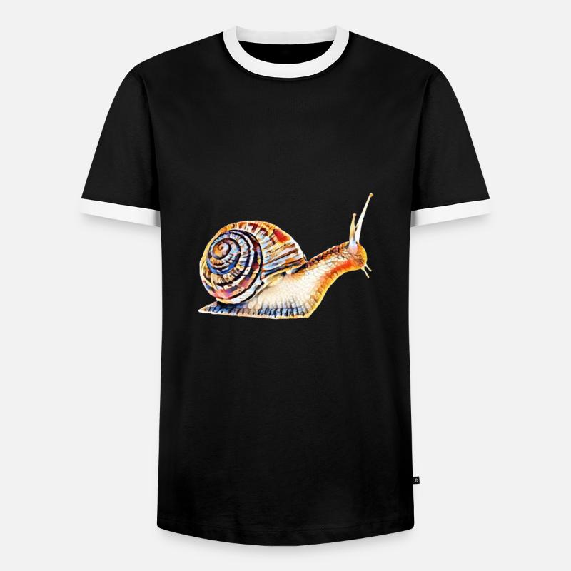 slug - Men's Ringer Shirt - black/white