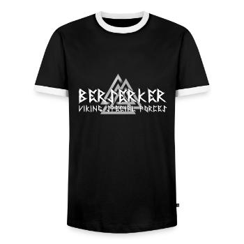 Berserk Viking Forces spéciales Vikings Nordic - T-shirt contrasté Homme - noir/blanc - Devant - AI Model Female 172 light (172cm) & AI Model Male 178 light (178cm)