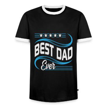 Meilleur père jamais amoureux de la fête des pères - Fête des pères - T-shirt contrasté Homme - noir/blanc - Devant - AI Model Female 172 light (172cm) & AI Model Male 178 light (178cm)