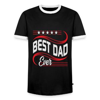 Bester Vater aller Zeiten Liebe Vatertag - Vatertag - Männer Kontrast-T-Shirt - Schwarz/Weiß - Vorne - AI Model Female 172 light (172cm) & AI Model Male 178 light (178cm)
