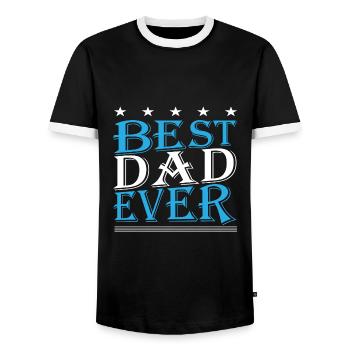 Bester Vater aller Zeiten Liebe Vatertag - Vatertag - Männer Kontrast-T-Shirt - Schwarz/Weiß - Vorne - AI Model Female 172 light (172cm) & AI Model Male 178 light (178cm)