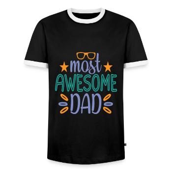 Größter Vater - Vatertag - Männer Kontrast-T-Shirt - Schwarz/Weiß - Vorne - AI Model Female 172 light (172cm) & AI Model Male 178 light (178cm)