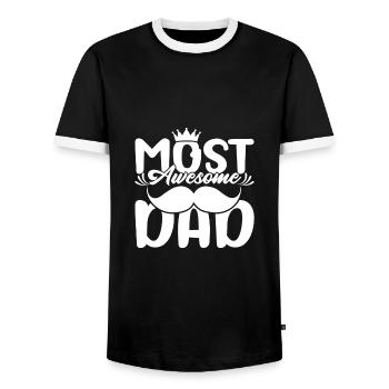 Größter Vater - Vatertag - Männer Kontrast-T-Shirt - Schwarz/Weiß - Vorne - AI Model Female 172 light (172cm) & AI Model Male 178 light (178cm)
