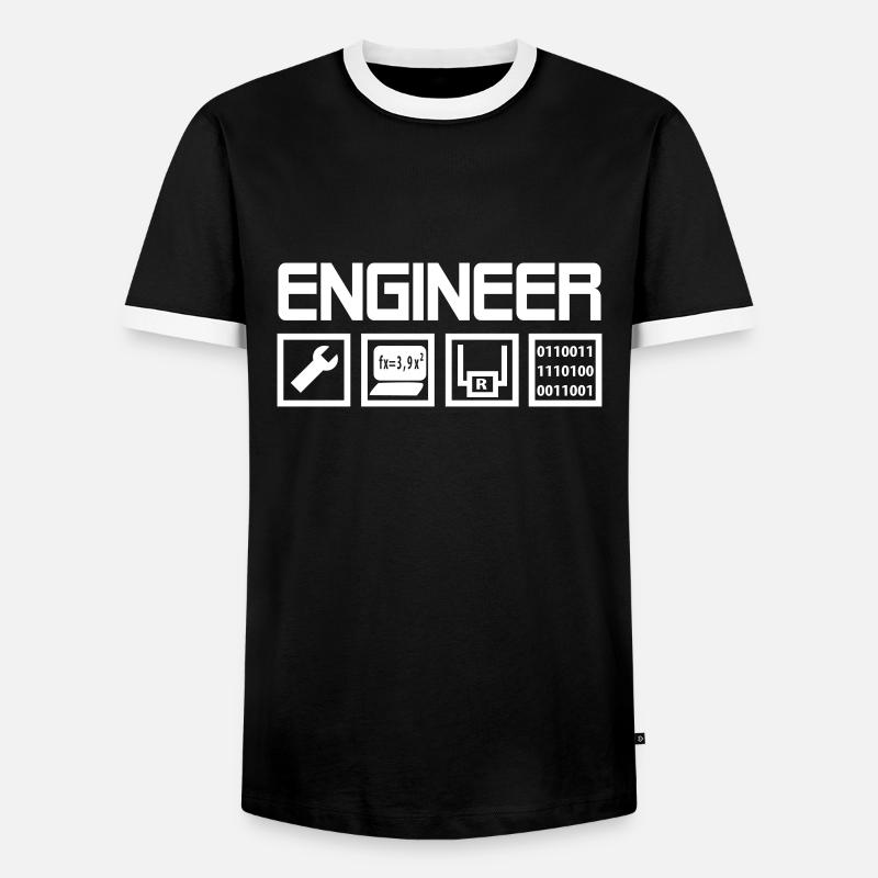 Engineer - Symbols - Men's Ringer Shirt - black/white