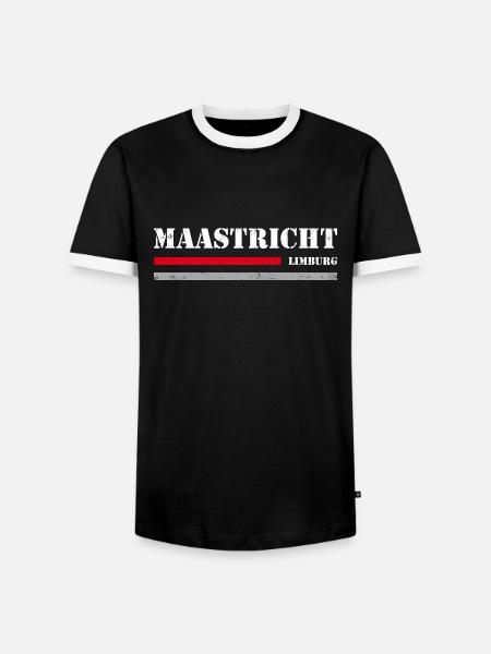 Maastricht - Männer Kontrast-T-Shirt - Schwarz/Weiß