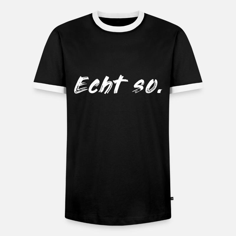 Echt so! - Männer Kontrast-T-Shirt - Schwarz/Weiß